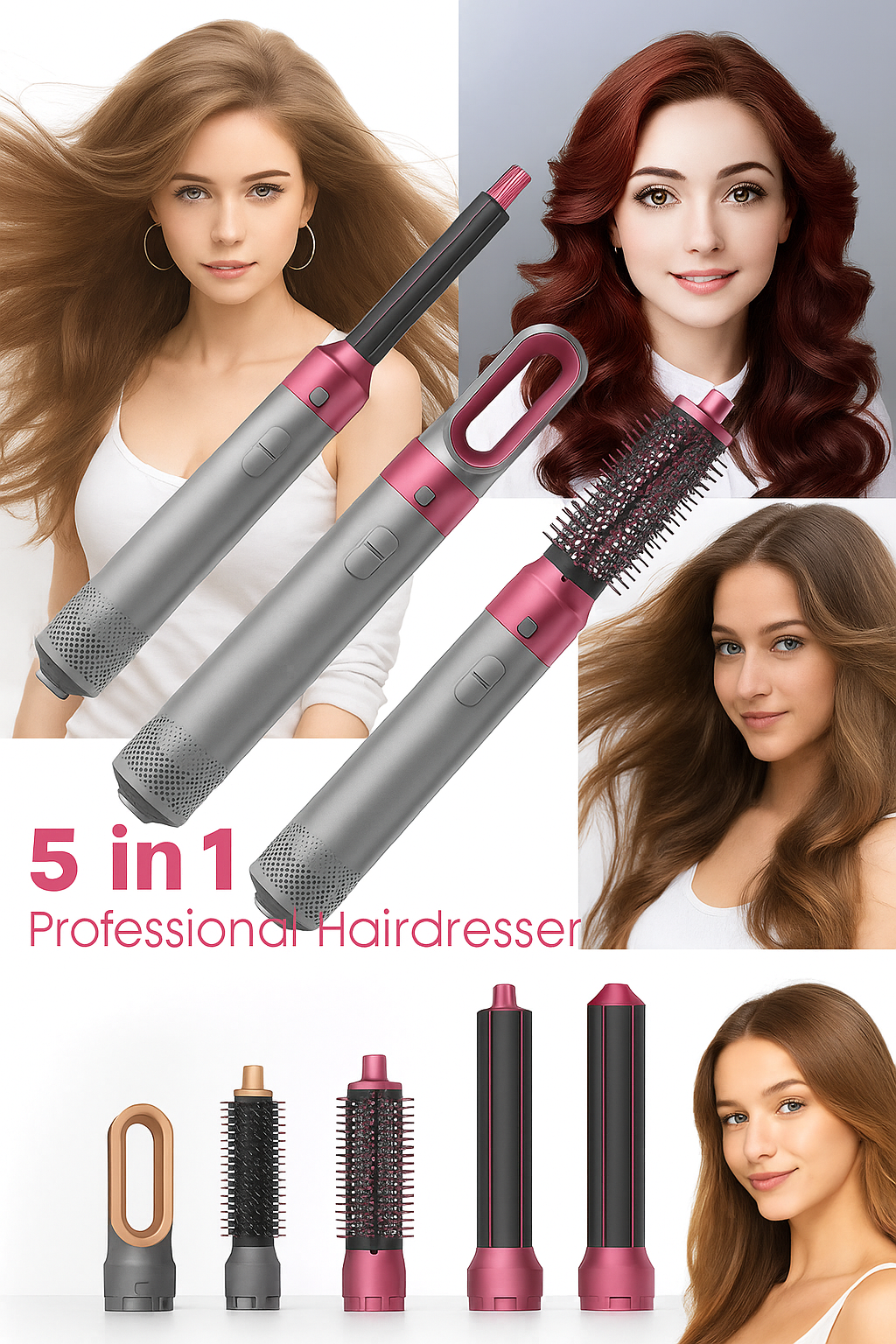 NovaStyler™ 5-in-1 Hair Dryer & Curler Kit