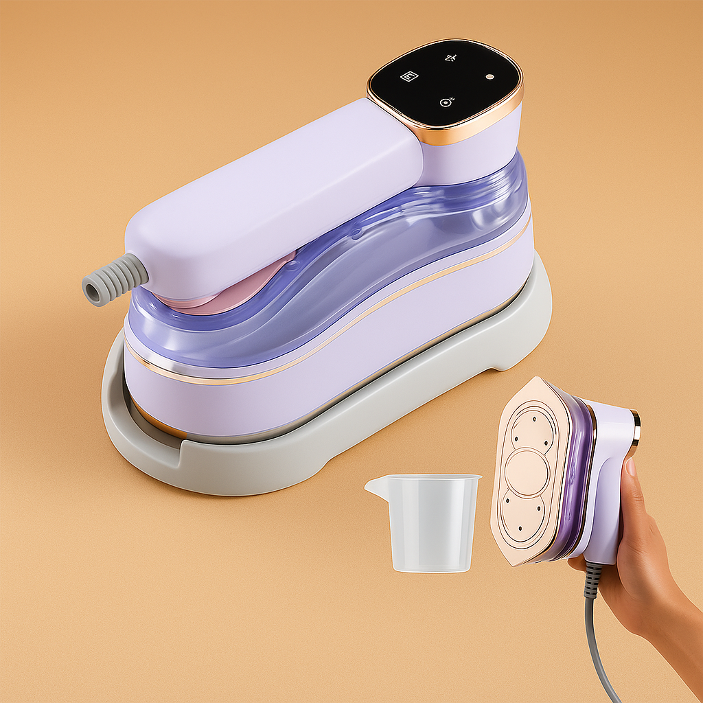 Mini Steam Iron – Foldable Handheld Travel Steamer with Ceramic Plate