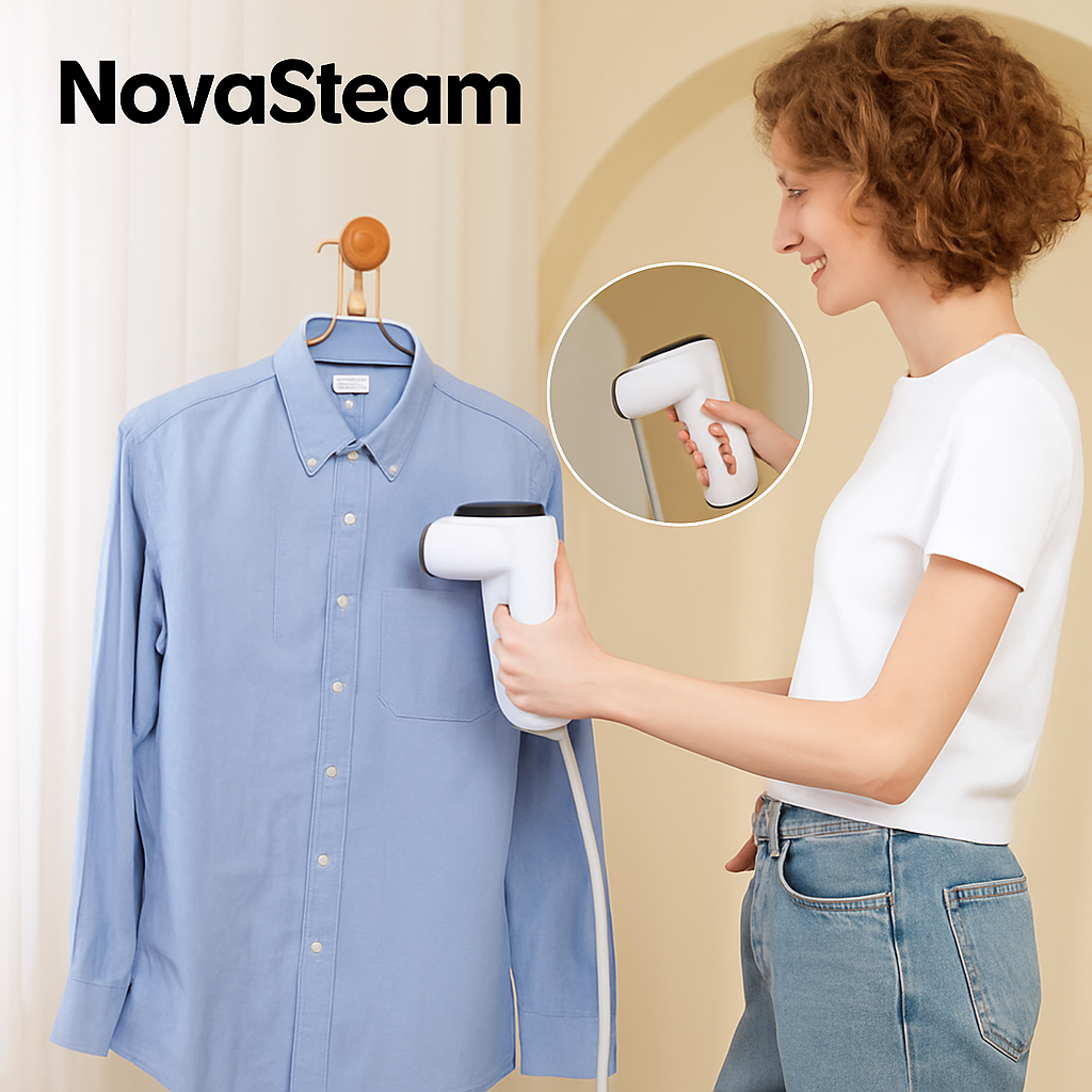 “NovaSteam™ Magic 2-in-1 Vacuum Garment Steamer & Iron”