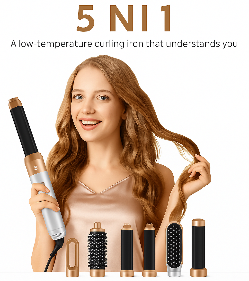 NovaStyler™ 5-in-1 Hair Dryer & Curler Kit