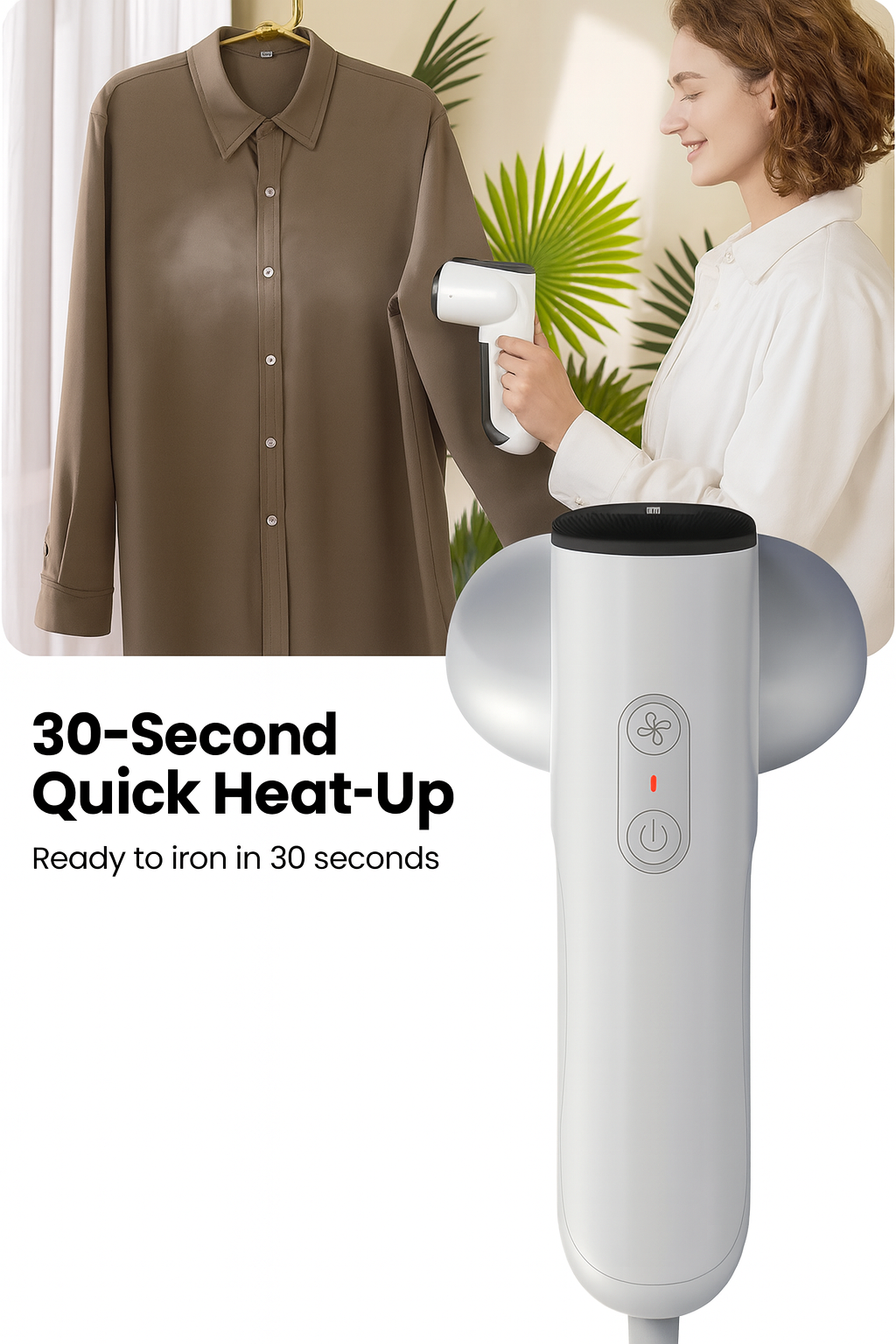“NovaSteam™ Magic 2-in-1 Vacuum Garment Steamer & Iron”