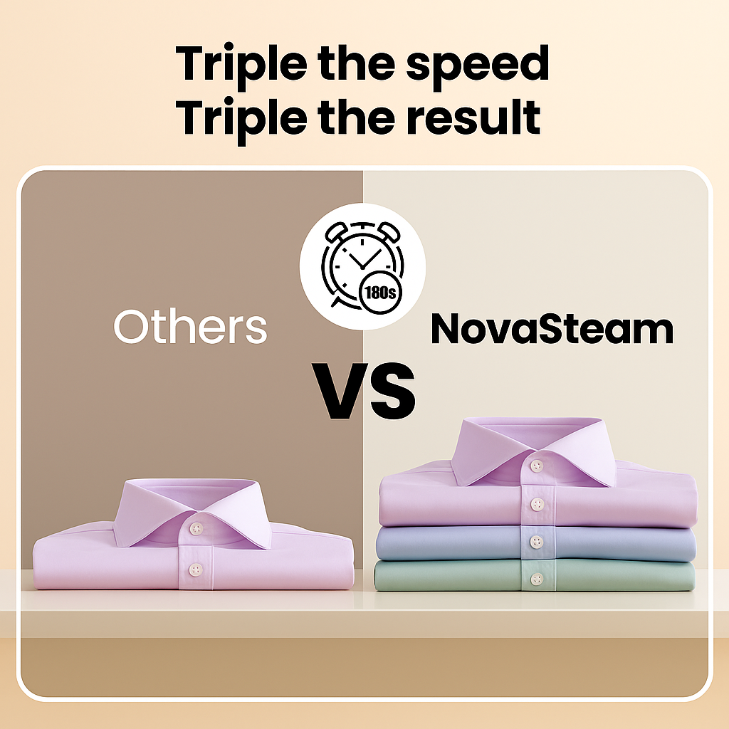 “NovaSteam™ Magic 2-in-1 Vacuum Garment Steamer & Iron”