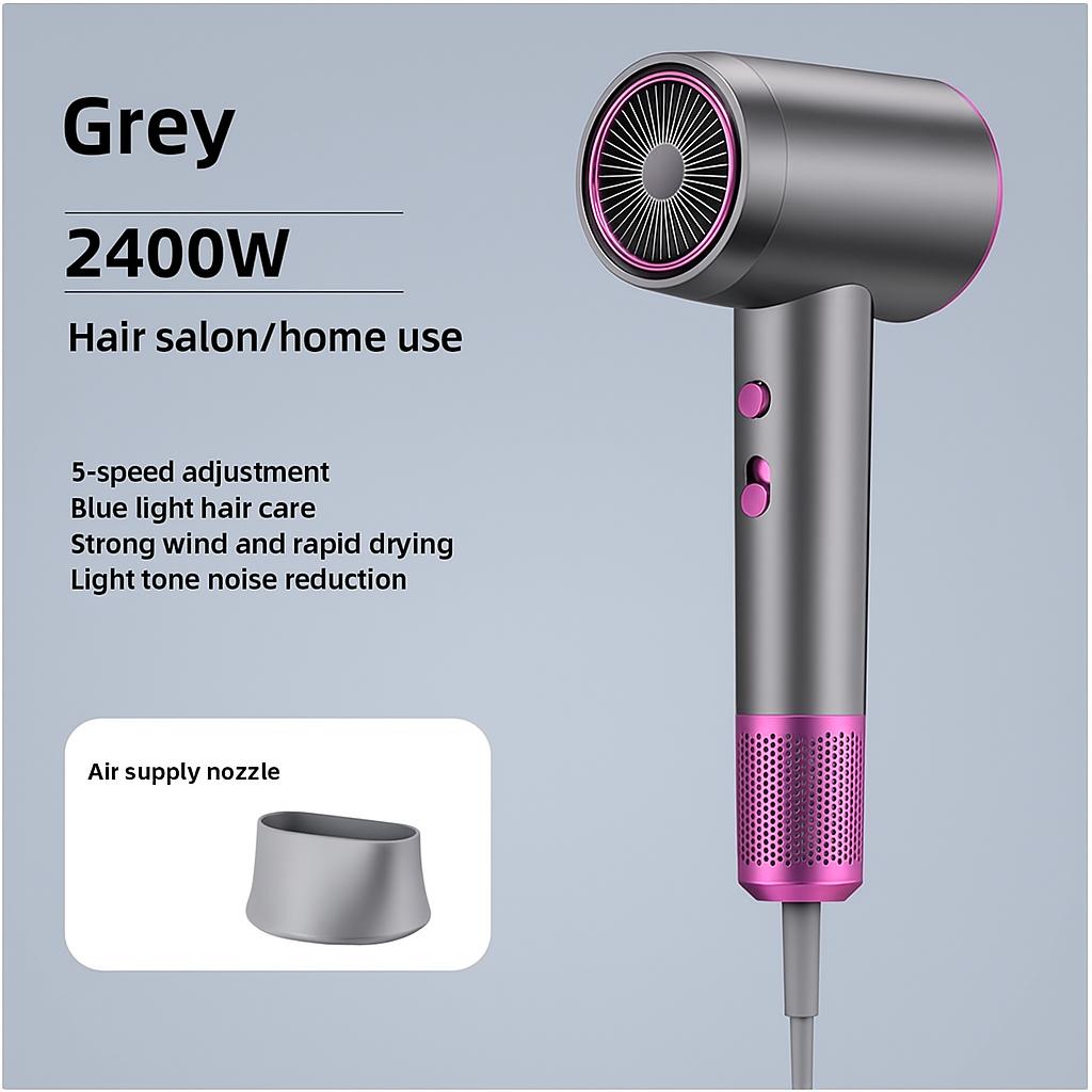 NovaSteam™ Ionic Hair Dryer – 2400W / 800W / LED Edition – Fast Drying, Foldable & Powerful for Salon & Home